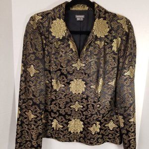 Anthracite gold black full zip jacket size 8